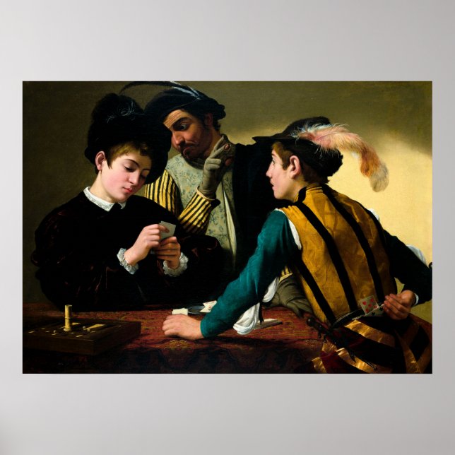 Poster Cardsharps de Caravaggio (Frente)