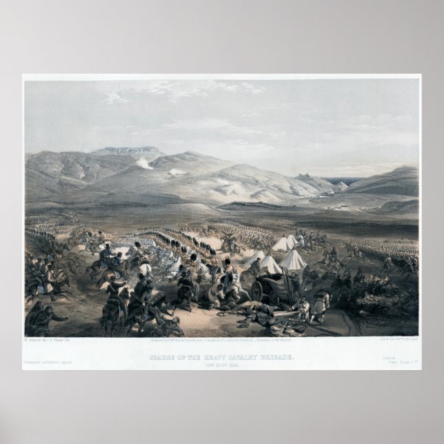 Pôster Carga da Brigada de Cavalaria Pesada (Frente)