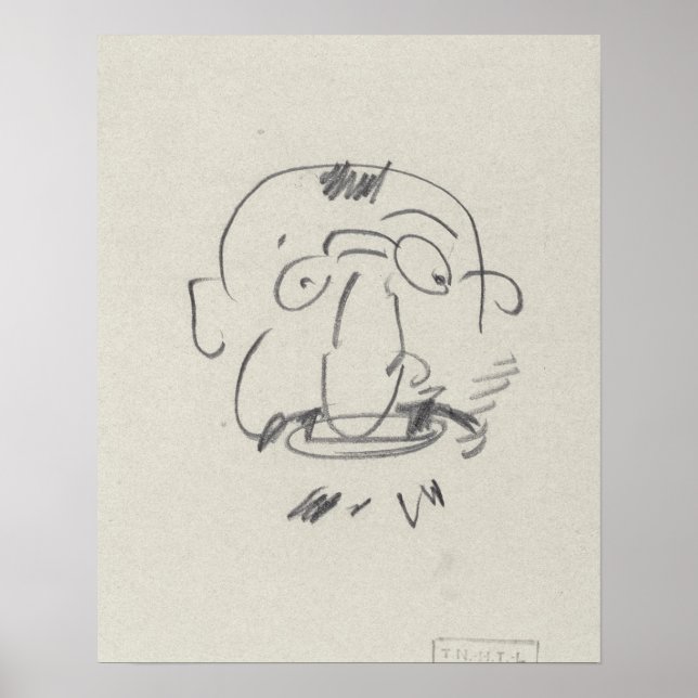 Pôster Carga de Lautrec par Lui-Meme (lápis no papel) (Frente)