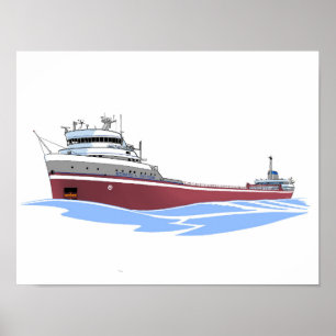 Poster Cargueiro dos Lagos excelentes Edward L. Ryerson C