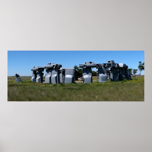 Poster Carhenge, Nebraska Panoramic 1 (Frente)