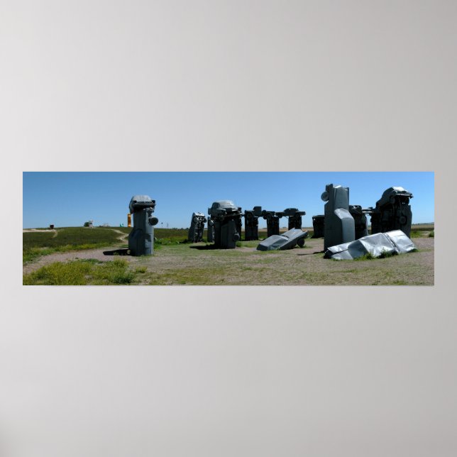 Poster Carhenge, Nebraska Panorâmica 2 (Frente)
