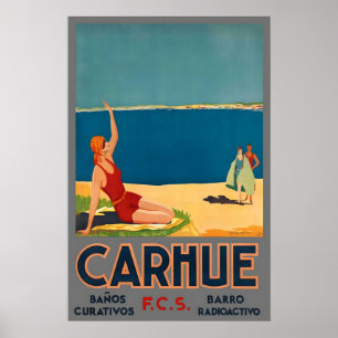 Poster Carhué Buenos Aires Argentina Viagens Antigas
