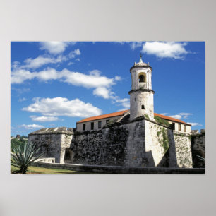 Pôster Caribe, Cuba, Havana. Havana Velha, Castillo