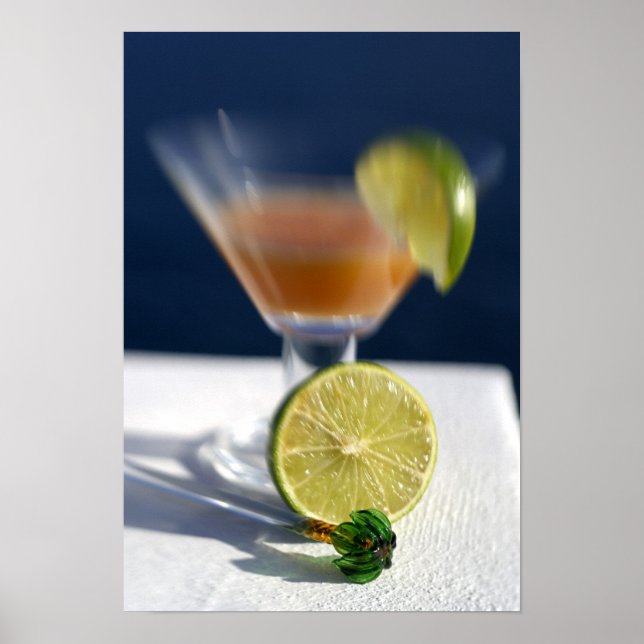 Pôster Caribe, Ilhas Virgens. Um soco de rum tropical, (Frente)