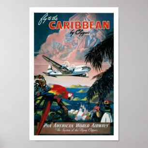 Poster Caribe Imagens Vintage Inúteis