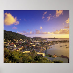 Pôster Caribe, Índias Ocidentais Francesas, Rua Martin.