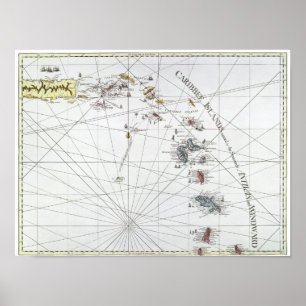 PÔSTER CARIBE: MAPA, 1775