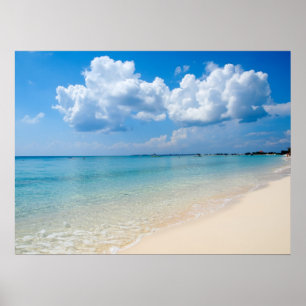 Pôster Caribe - praia de sete milhas - Cayman Islands