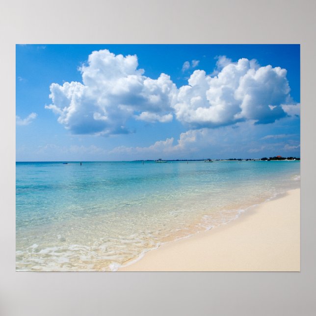 Pôster Caribe - Praia dos Sete Milhas - Ilhas Cayman (Frente)