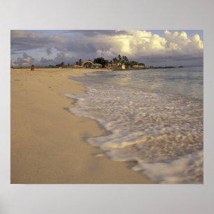 Pôster Caribe, St. Martin (St. Maarten). Baía de Maho