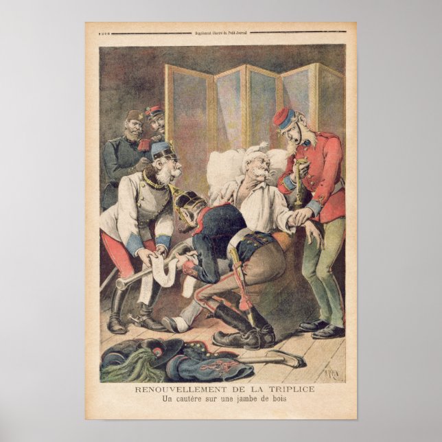 Pôster Caricatura da Tripla Aliança (Frente)