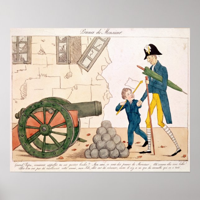 Pôster Caricatura de Charles X e Henri Duc de (Frente)