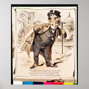 Poster Caricatura de Chester Alan Arthur, c.1883