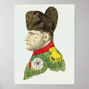 Poster Caricatura de Napoleon Bonaparte