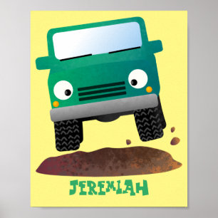 Poster Caricatura de veículos todo-o-terreno 4X4