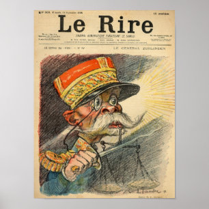 Poster Caricatura do general Zurlinden