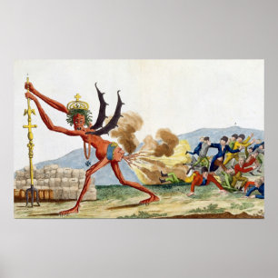 Poster Caricatura do governo inglês, 1793