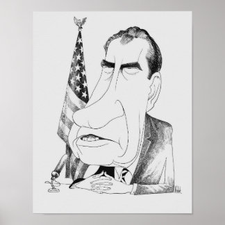 Poster Caricatura Nixon - Edmund Valtman - Circa 1970