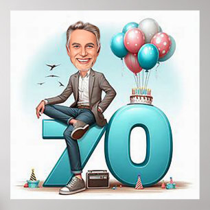 Poster "Caricatura personalizada – Envie sua foto para de