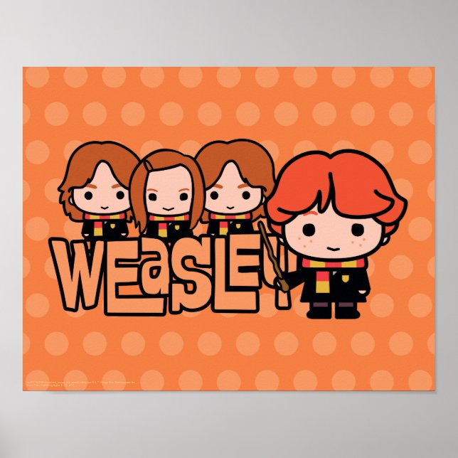 Poster Caricatura Weasley Siblilings Gráfico (Frente)