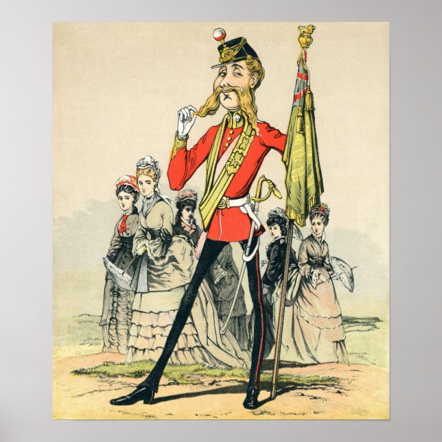 Pôster Caricature of a Victorian British Soldier (Frente)