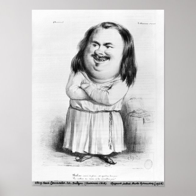 Poster Caricature of Honore de Balzac (Frente)