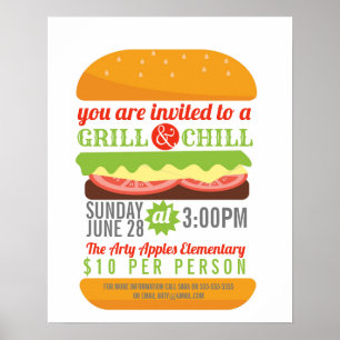 Poster Caridade da escola de angariação de fundos de chur