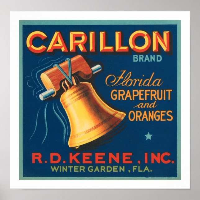 Poster Carillon Marca Flórida Grapefruit (Frente)