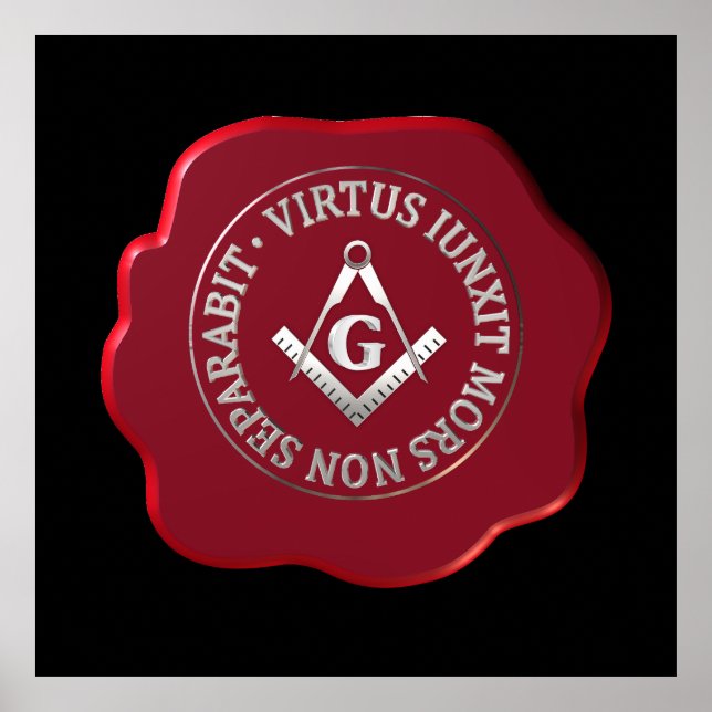 Pôster Carimbo de cera maçônica (Frente)