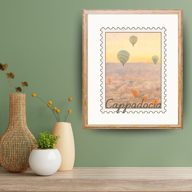 Poster Carimbo de Posto Cappadocia Aquarela (Criador carregado)