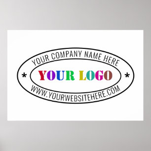 Poster Carimbo Personalizado da Empresa de Logotipo Comer