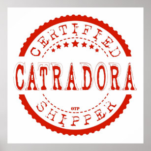 Poster Carimbo Vermelho Certified Catradora Shipper