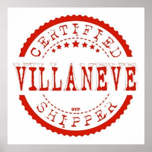 Poster Carimbo vermelho Certified Villaneve Shipper