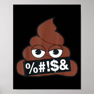 Poster Carinha Amarela Sorridente Censurada Cocô Emoji Of