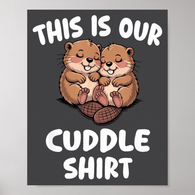Poster Carinho Fofo Para Casais Divertido Romântico (Frente)