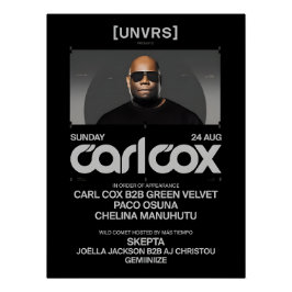 Pôster Carl Cox - Event - [UNVRS] Poster