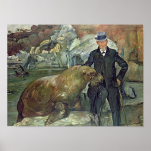 Poster Carl Hagenbeck em seu Jardim zoológico, 1911