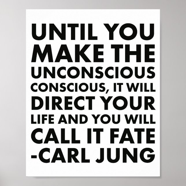 Poster Carl Jung Quote Unconcious  (Frente)