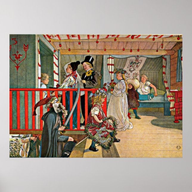 Poster Carl Larsson art: Um Dia de Celebração (Frente)