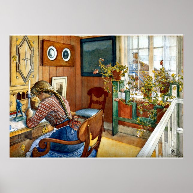 Pôster Carl Larsson - Correspondência (Frente)