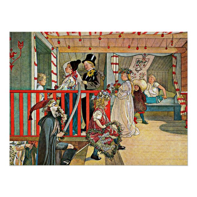 Pôster Carl Larsson - Um Dia de Celebração  (Frente)