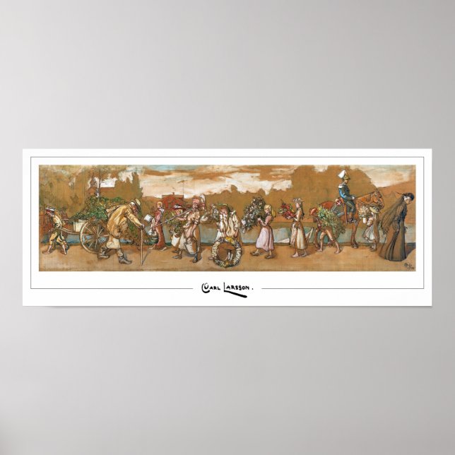 Poster Carl Larsson Zedign Cartaz de Arte #89 (Frente)