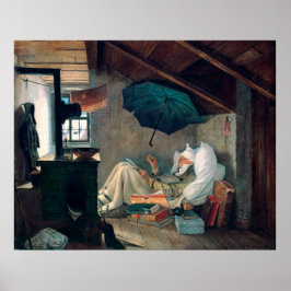 Poster Carl Spitzweg - Der arme Poet - Deutsche Malerei