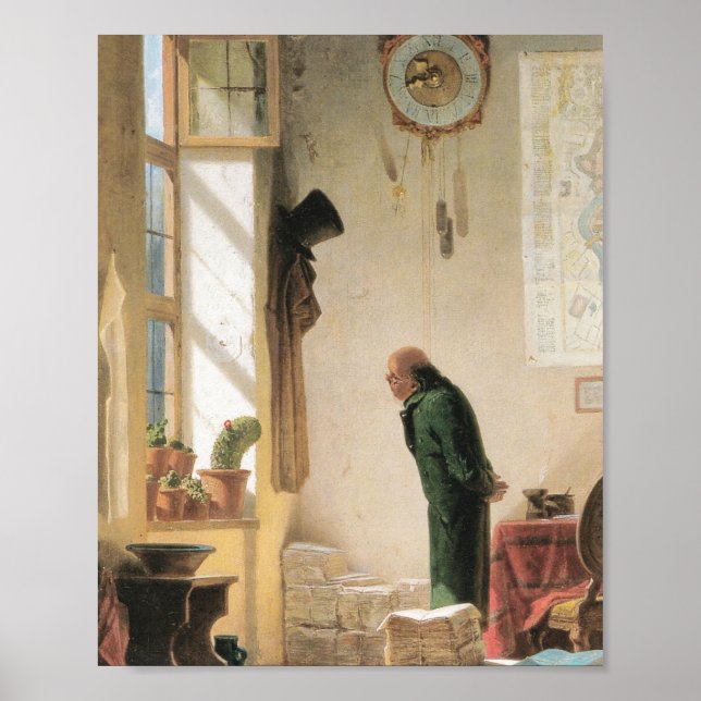 Poster Carl Spitzweg - Der Kaktusliebhaber - Deutsche (Frente)