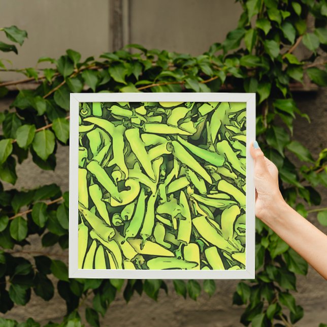 Poster Carlister Pimentos de Bananas Arte-Esquema Negra (Criador carregado)