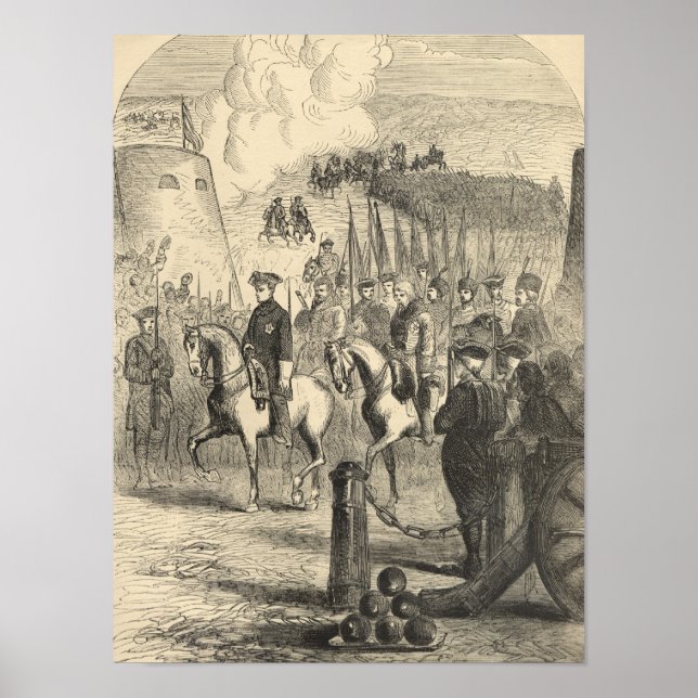 Pôster Carlos XII da Suecia que entra em Copenhaga (Frente)