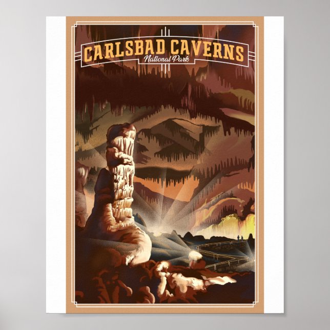 Poster Carlsbad Caverns National Park Litho Trabalho de a (Frente)