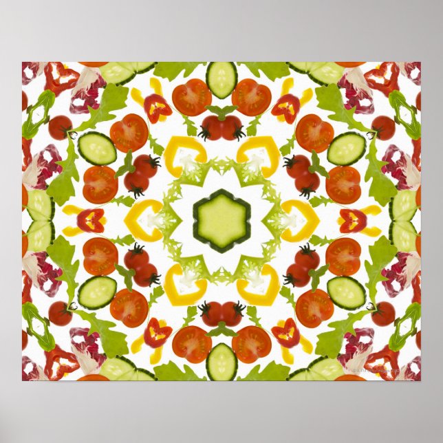 Pôster Carma bom e bem-estar de uma dieta saudável (Frente)