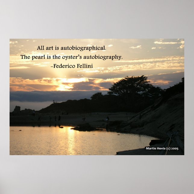 Poster Carmel Sunset Pine - Federico Fellini (Frente)